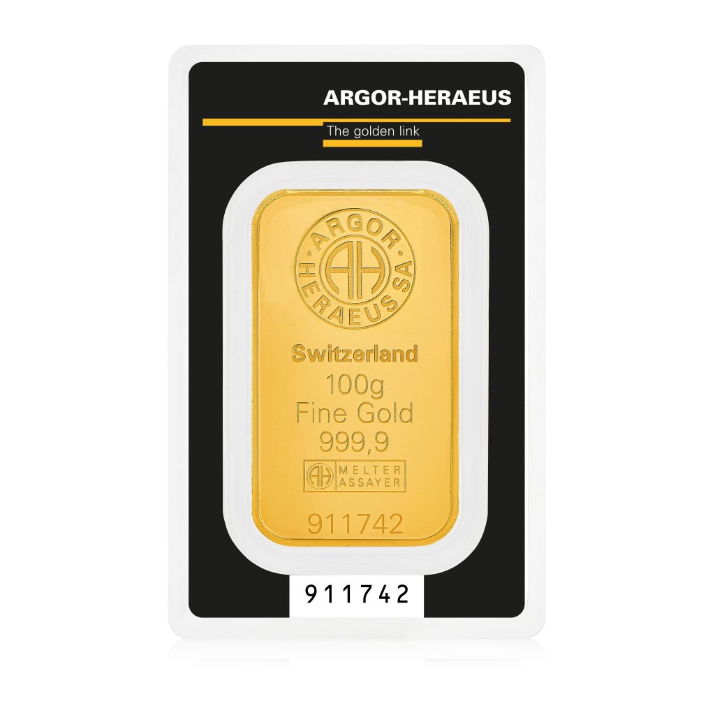 Argor Heraeus Gold Minted Bar