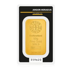 Argor Heraeus Gold Minted Bar 50g