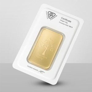 Alternative view of Metalor Gold Minted Bar 50g