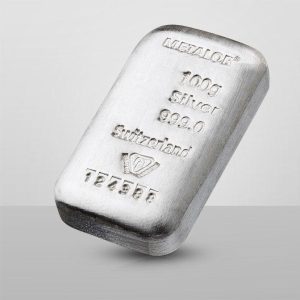 Metalor Silver Cast Bar 100g