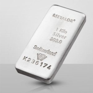 Metalor Silver Cast Bar 1kg