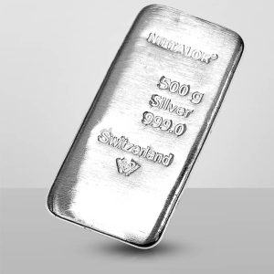 Metalor Silver Cast Bar 500g