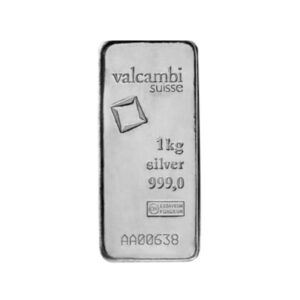 Valcambi Suisse 1kg Silver Cast Bar